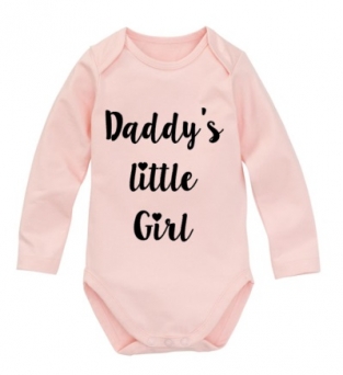 Romper met tekst Daddy's little girl velours applicatie